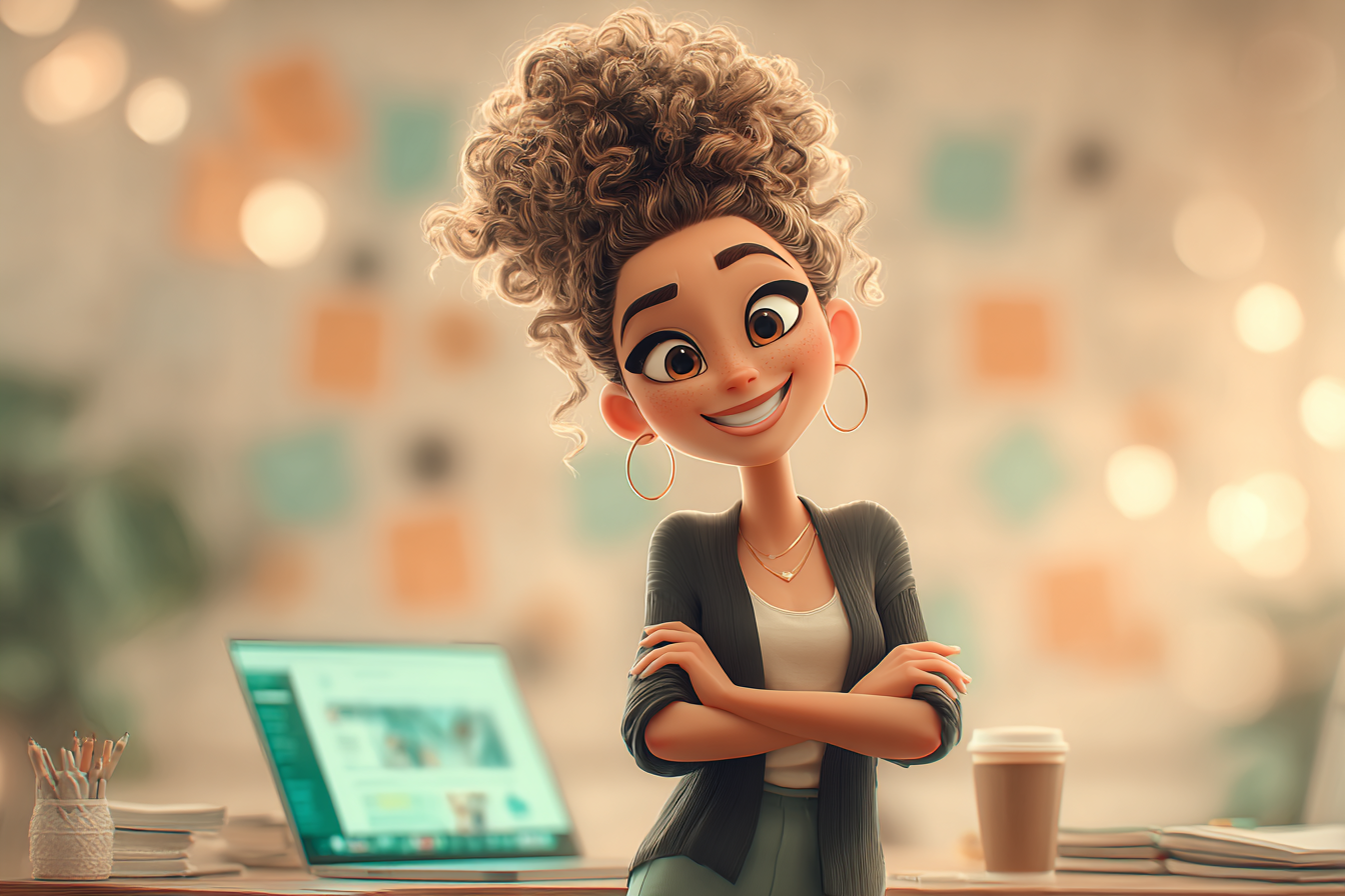 Small business owner with professionally designed starter website package ready to get found online